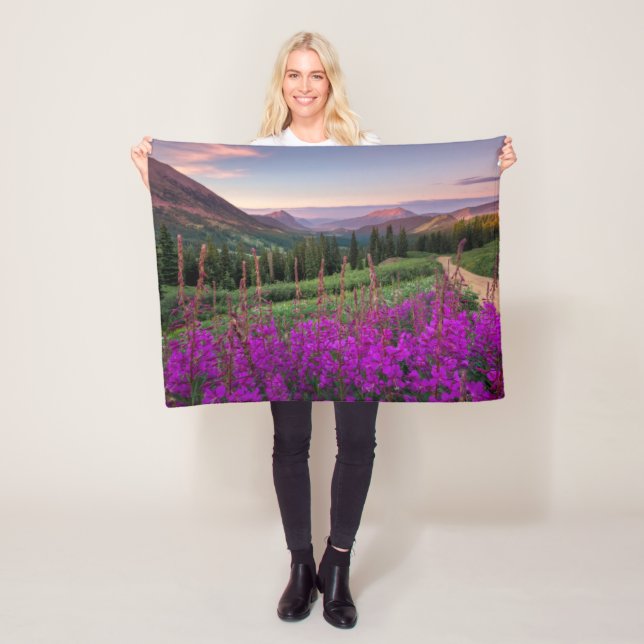 Mountains | Rocky Mountains, Colorado Fleece Blanket (In Situ)