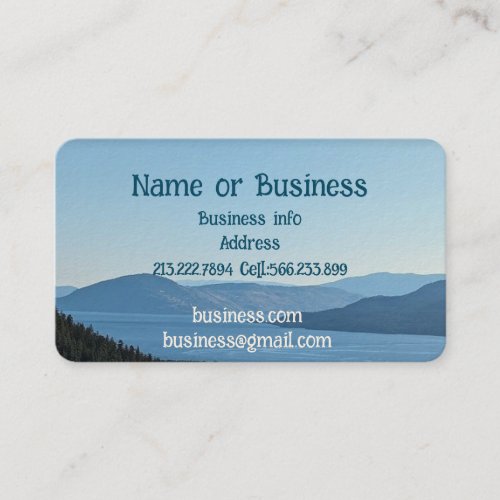 Mountains Sea Lake Forest Scenery Outdoors Business Card