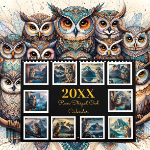 Mountain's Shadow Year with the Striped Owl 20XX Calendar