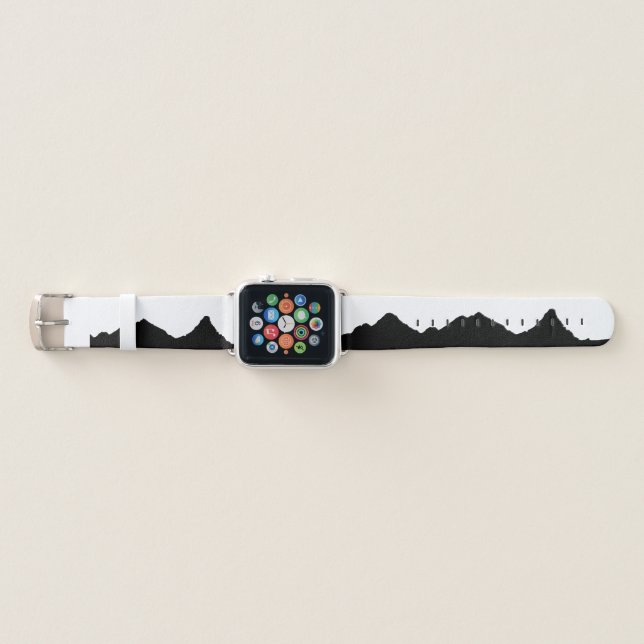 mountains silhouette Apple watch band (Front)