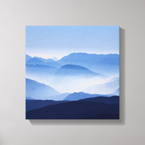 Mountains silhouette canvas print