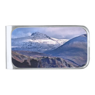 MOUNTAINS SILVER FINISH MONEY CLIP