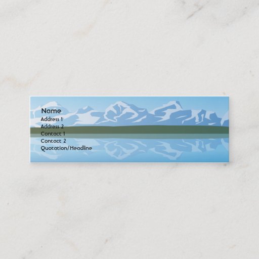 Customizable Mountains - Skinny Business Cards