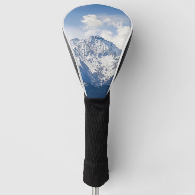 Mountains Sky Snow Clouds  Golf Head Cover (Front)