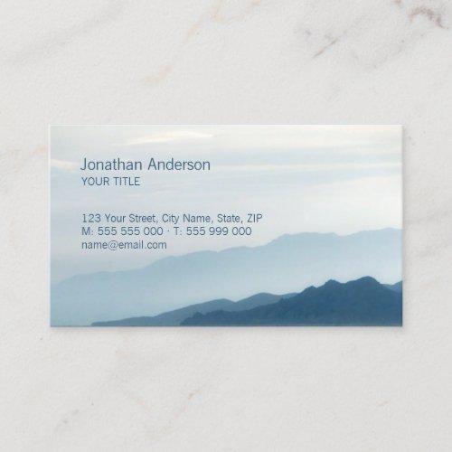 Mountains Skyline business card