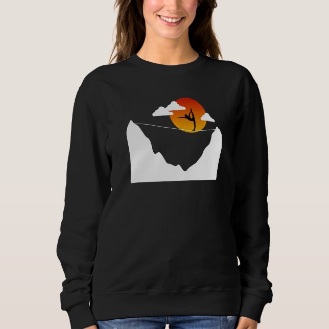 Mountains Slackline Sunset Sweatshirt (Front)
