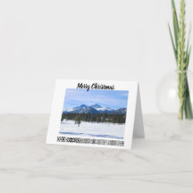 Mountains Snow Christmas Card