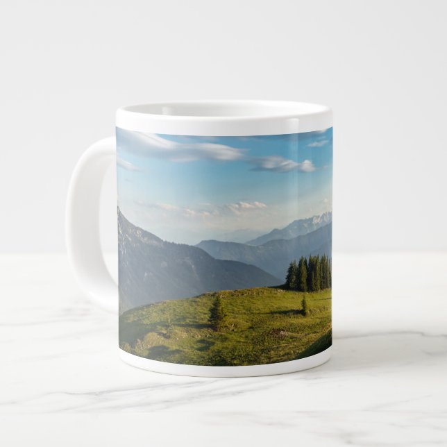 Mountains | Spitzingsee Lake, Swiss Alps Giant Coffee Mug (Front Left)