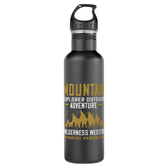 Mountains - stainless steel water bottle (Front)