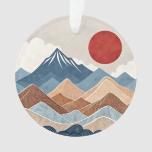 Mountains Sunset Beauty Ornament