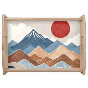 Mountains Sunset Beauty Serving Tray