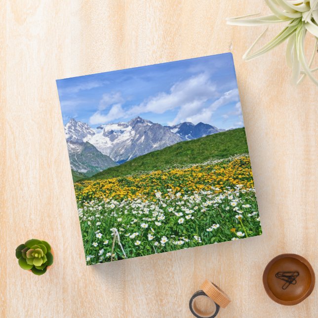 Mountains | Swiss Alps Valley Spring 3 Ring Binder (In Situ)