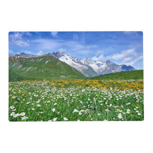 Mountains   Swiss Alps Valley Spring Placemat