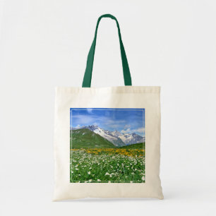 Mountains Swiss Alps Valley Spring Tote Bag
