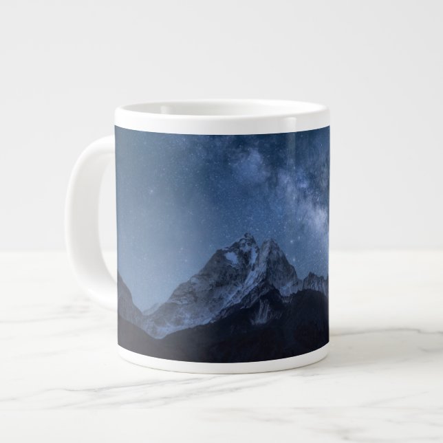 Mountains | Thamserku Mountain, Nepal Giant Coffee Mug (Front Left)
