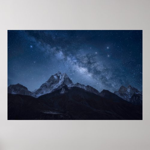 Mountains  Thamserku Mountain Nepal Poster