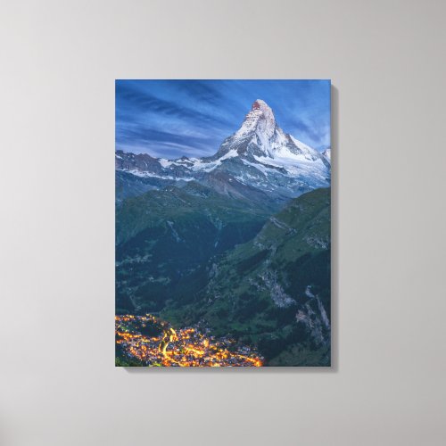 Mountains  The Matterhorn Zermatt Swiss Alps Canvas Print