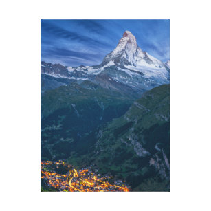 Mountains   The Matterhorn, Zermatt, Swiss Alps Canvas Print