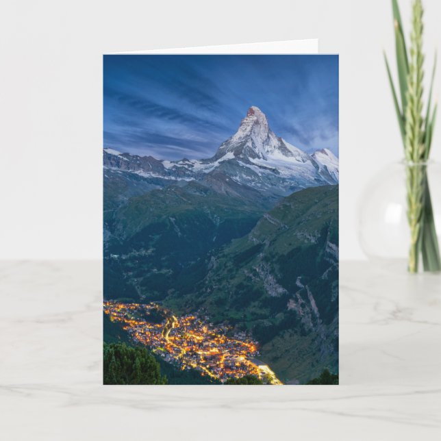 Mountains | The Matterhorn, Zermatt, Swiss Alps Card (Front)