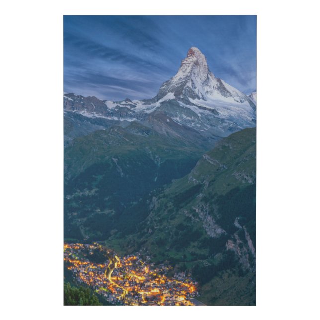 Mountains | The Matterhorn, Zermatt, Swiss Alps Faux Canvas Print (Front)