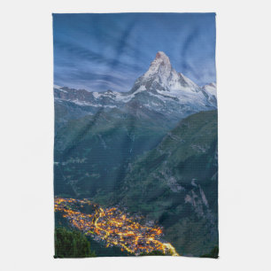 Mountains   The Matterhorn, Zermatt, Swiss Alps Kitchen Towel