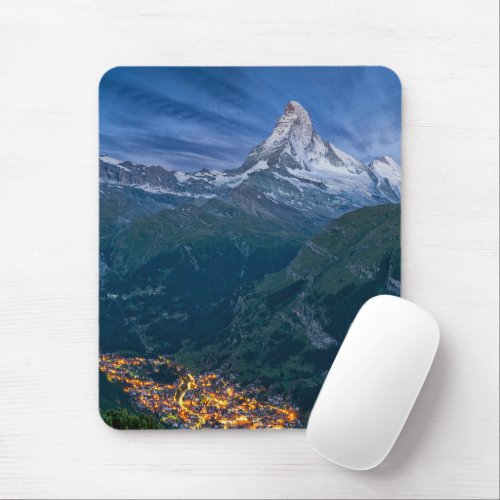 Mountains  The Matterhorn Zermatt Swiss Alps Mouse Pad