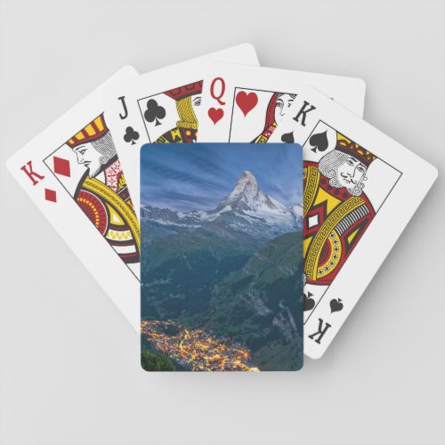 Mountains  The Matterhorn Zermatt Swiss Alps Poker Cards