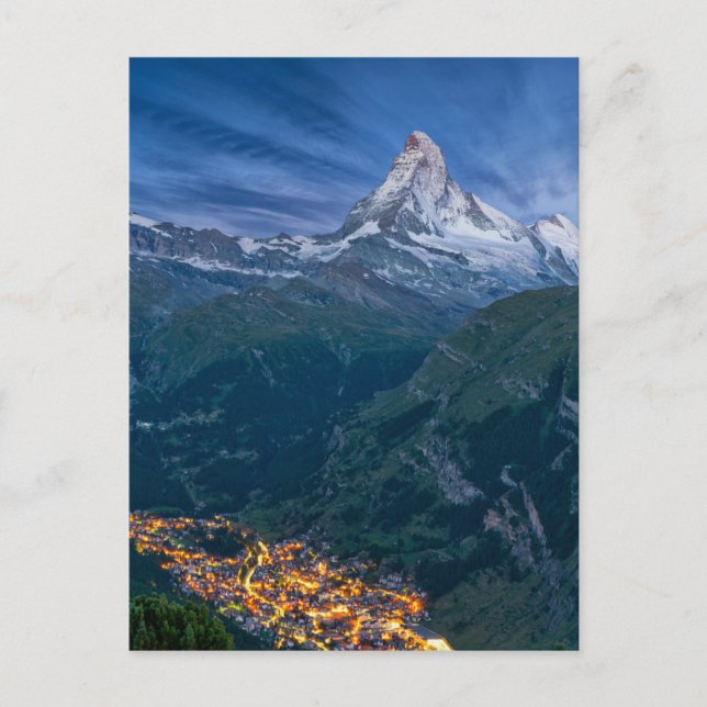 Mountains | The Matterhorn, Zermatt, Swiss Alps Postcard (Front)