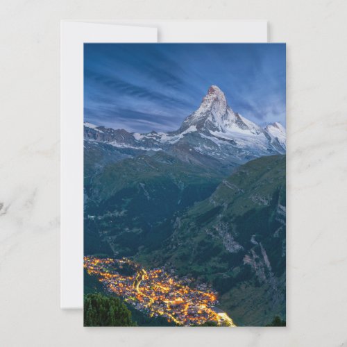 Mountains  The Matterhorn Zermatt Swiss Alps Thank You Card
