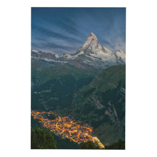 Mountains   The Matterhorn, Zermatt, Swiss Alps Wood Wall Art