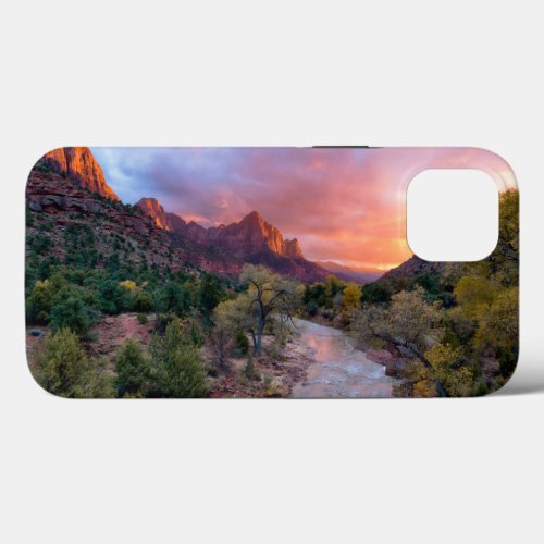 Mountains  The Watchman Zion Nathional Park Utah iPhone 13 Case