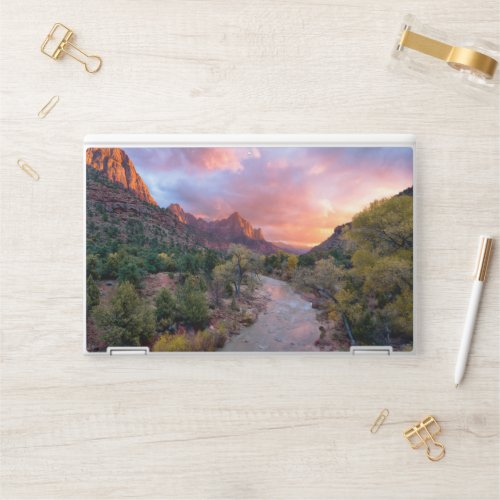 Mountains  The Watchman Zion Nathional Park Utah HP Laptop Skin