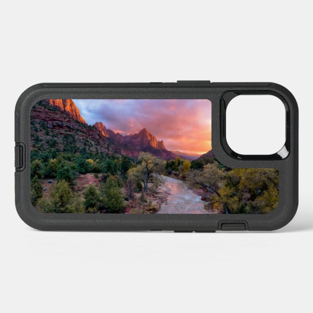 Mountains | The Watchman Zion Nathional Park Utah Otterbox iPhone Case (Back Horizontal)