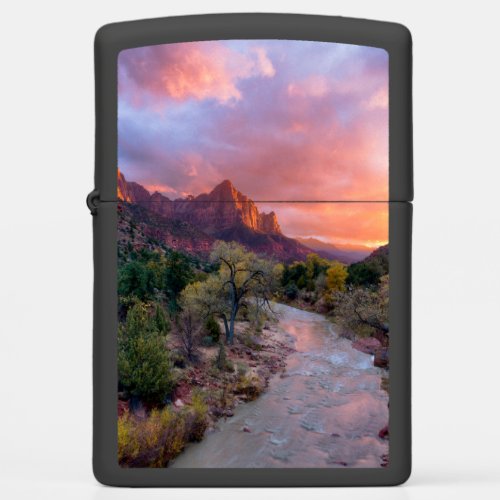 Mountains  The Watchman Zion Nathional Park Utah Zippo Lighter