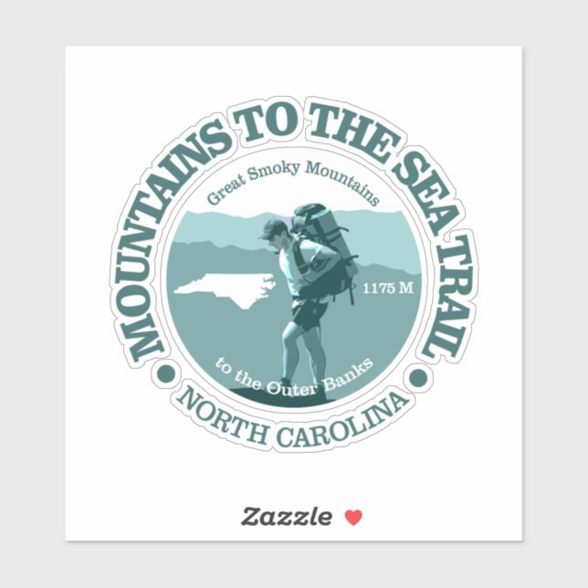 Mountains to the Sea Trail (T) Sticker (Sheet)