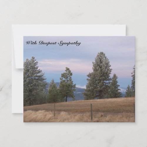 Mountains Trees Bible Verse Sympathy Card