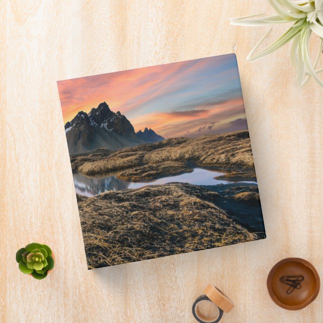 Mountains | Vesturhorn Mountain Iceland 3 Ring Binder (In Situ)