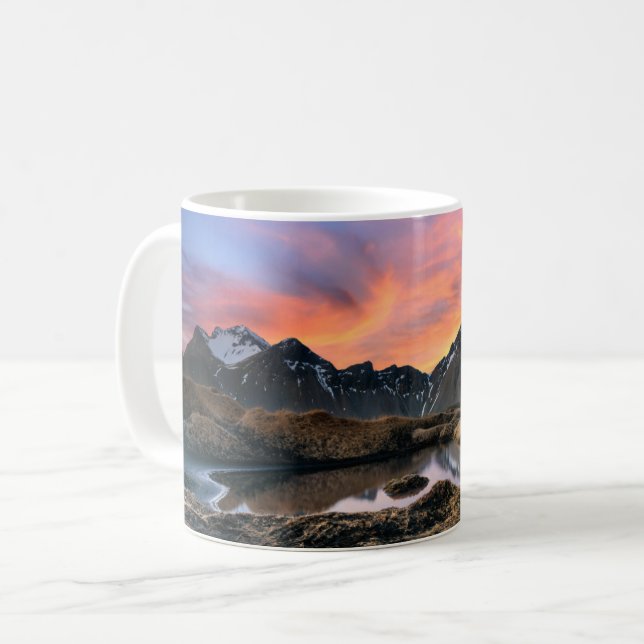 Mountains | Vesturhorn Mountain Iceland Coffee Mug (Front Left)