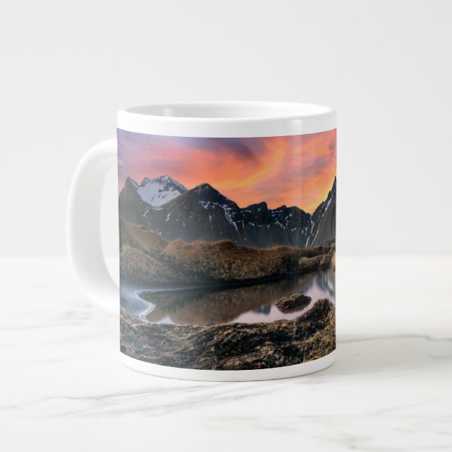 Mountains | Vesturhorn Mountain Iceland Giant Coffee Mug (Front Left)
