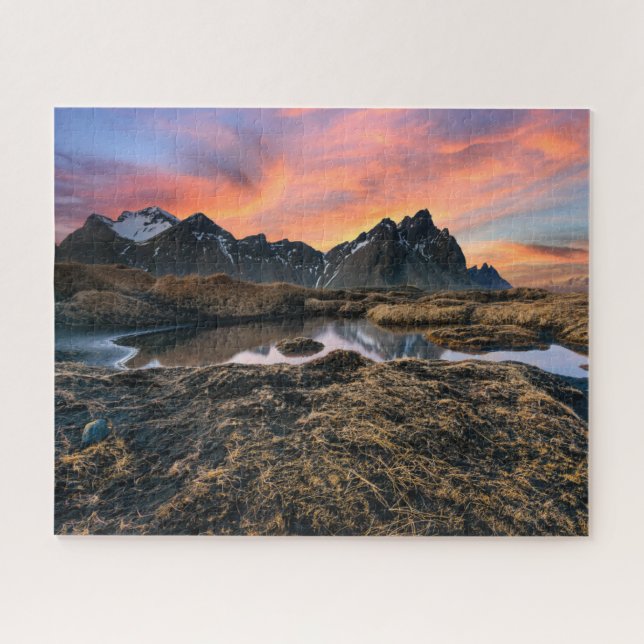 Mountains | Vesturhorn Mountain Iceland Jigsaw Puzzle (Horizontal)