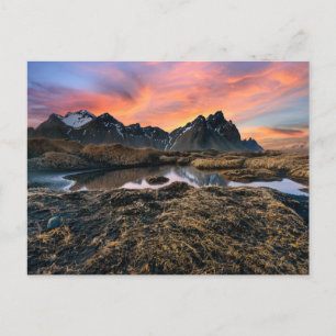 Mountains Vesturhorn Mountain Iceland Postcard