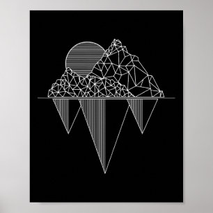 Mountains Vintage Hiking Camping Trekking Outdoor Poster