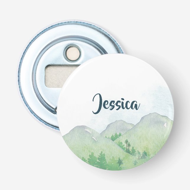 Mountains Wedding Favor & Place Setting Bottle Opener (Front)