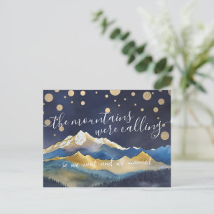 Mountains Were Calling Photo Wedding Announcement