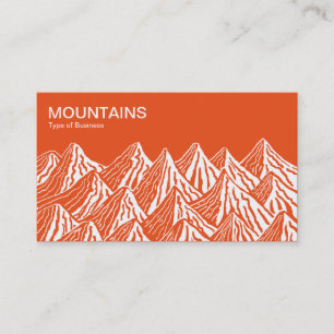 Mountains - White and Orange Business Card