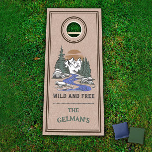 Mountains Wild and Free Cornhole Set