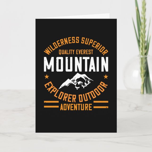 Mountains - Wilderness Explorer Outdoor Adventure Card (Front)