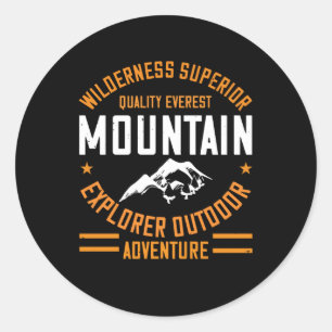 Mountains - Wilderness Explorer Outdoor Adventure Classic Round Sticker