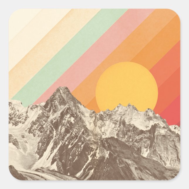 Mountainscape 1 | Florent Bodart Square Sticker (Front)