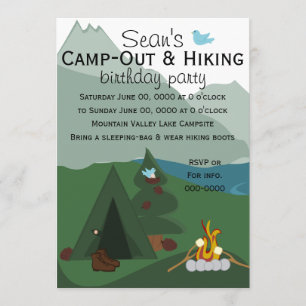 Mountainscape Camping Invitation